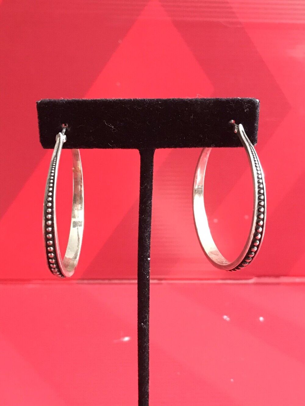 ELIZABETH & JAMES HOOP sterling EARRINGS Silver 925